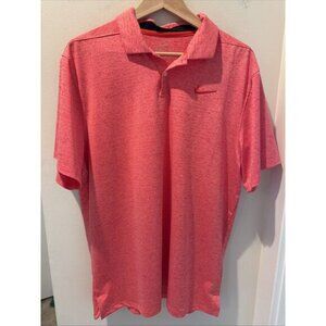 Nike Dri Fit Golf Polo Shirt Coral Size Large